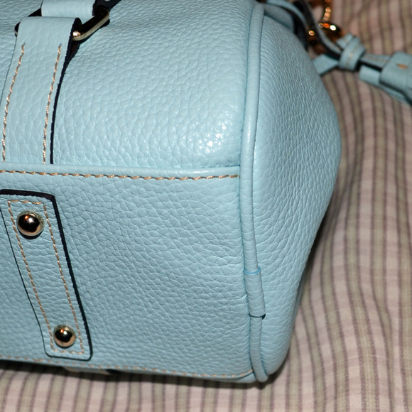 Dooney & Bourke Pebble Small Satchel Pale Blue Bag - Picture 6 of 7